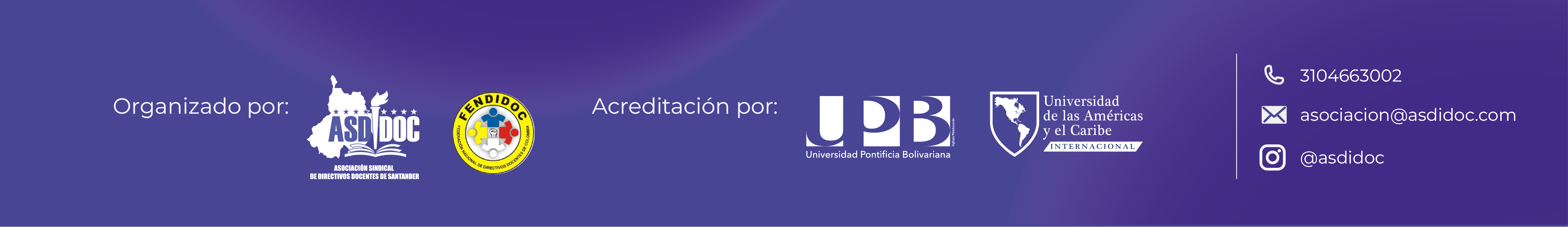 Organizadores y entidades acreditadoras